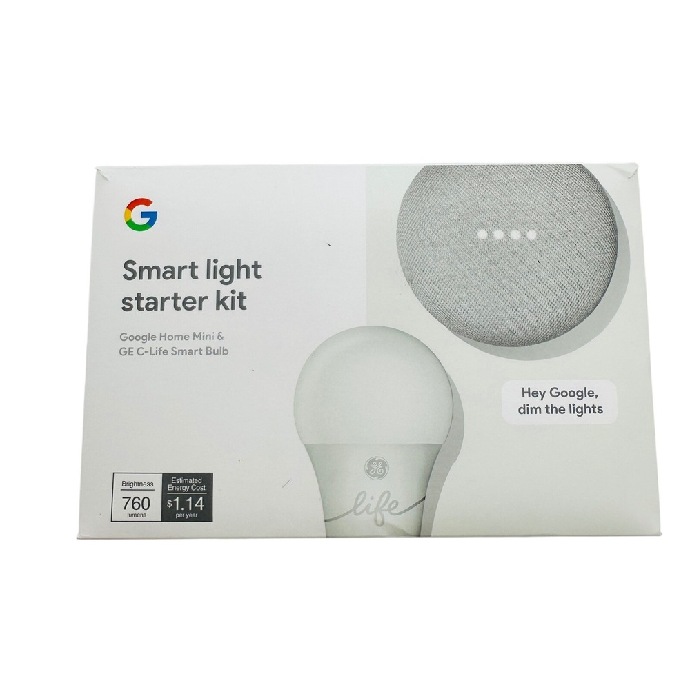 Google Home Mini 1st Gen Smart Speaker H0A Gray Open Box No Light Bulb